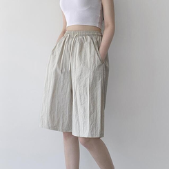 ショートパンツ 【丈別】ワッシャーナイロンパンツ(7color) BEIGE