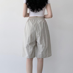 ショートパンツ 【丈別】ワッシャーナイロンパンツ(7color) BEIGE