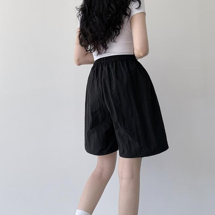 【丈別】ワッシャーナイロンパンツ(7color) BLACK