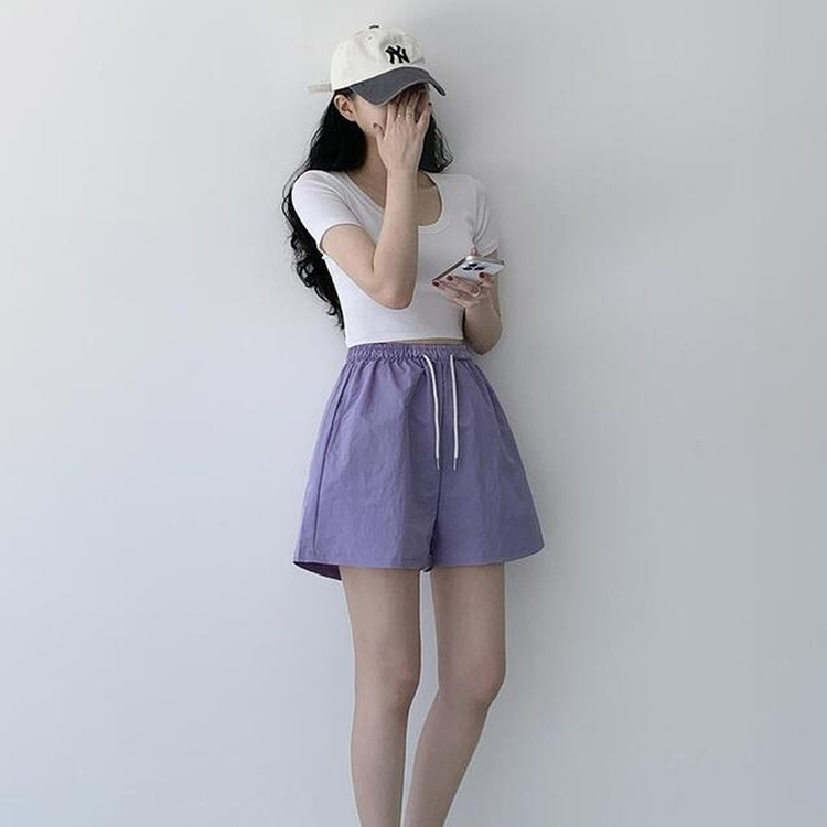 【丈別】ワッシャーナイロンパンツ(7color) PURPLE