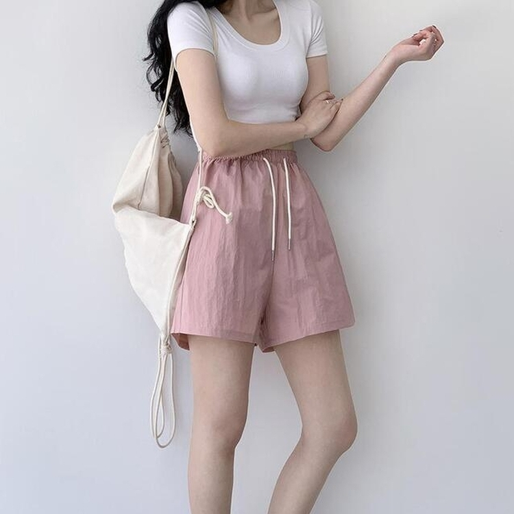 【丈別】ワッシャーナイロンパンツ(7color) PINK