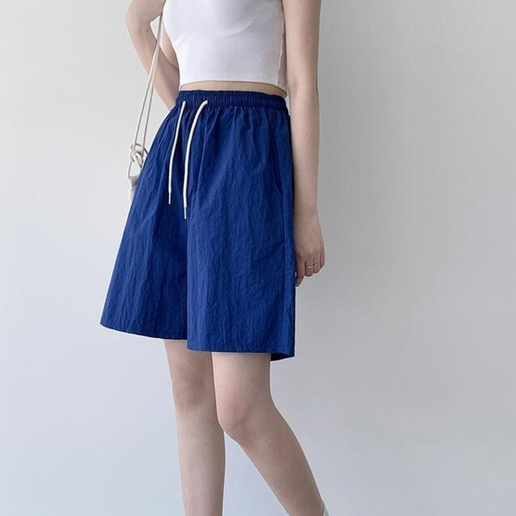 ショートパンツ 【丈別】ワッシャーナイロンパンツ(7color) COBALT BLUE