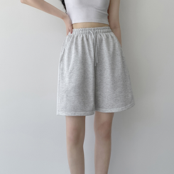 トレーニングパンツ 【丈別】トレーニングハーフパンツ MELANGE WHITE