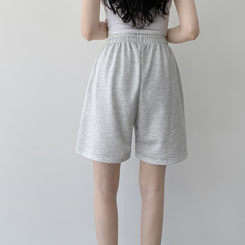 トレーニングパンツ 【丈別】トレーニングハーフパンツ MELANGE WHITE