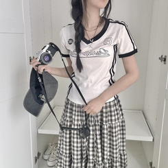 半袖Tシャツ ラインユニフォーム半袖Tシャツ(5color) WHITE