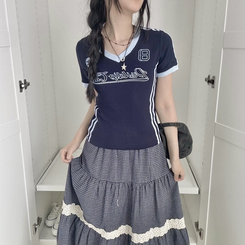 半袖Tシャツ ラインユニフォーム半袖Tシャツ(5color) DARK BLUE