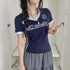 半袖Tシャツ ラインユニフォーム半袖Tシャツ(5color) DARK BLUE