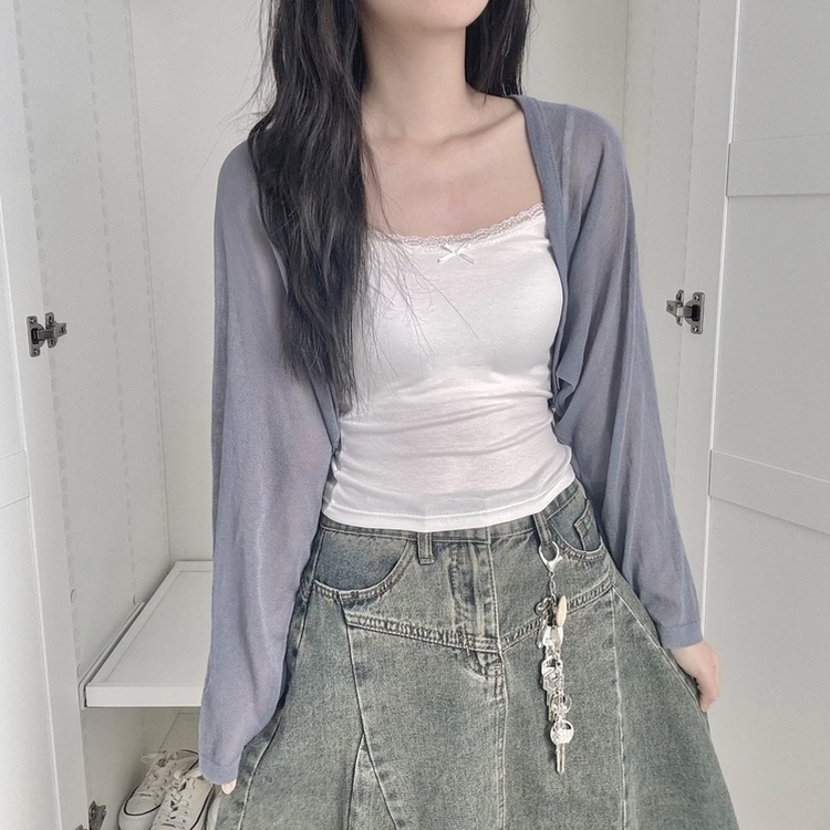 【カップ付き】リボンレーススリムキャミソール WHITE