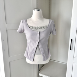 半袖Tシャツ レースレイヤード半袖Tシャツ