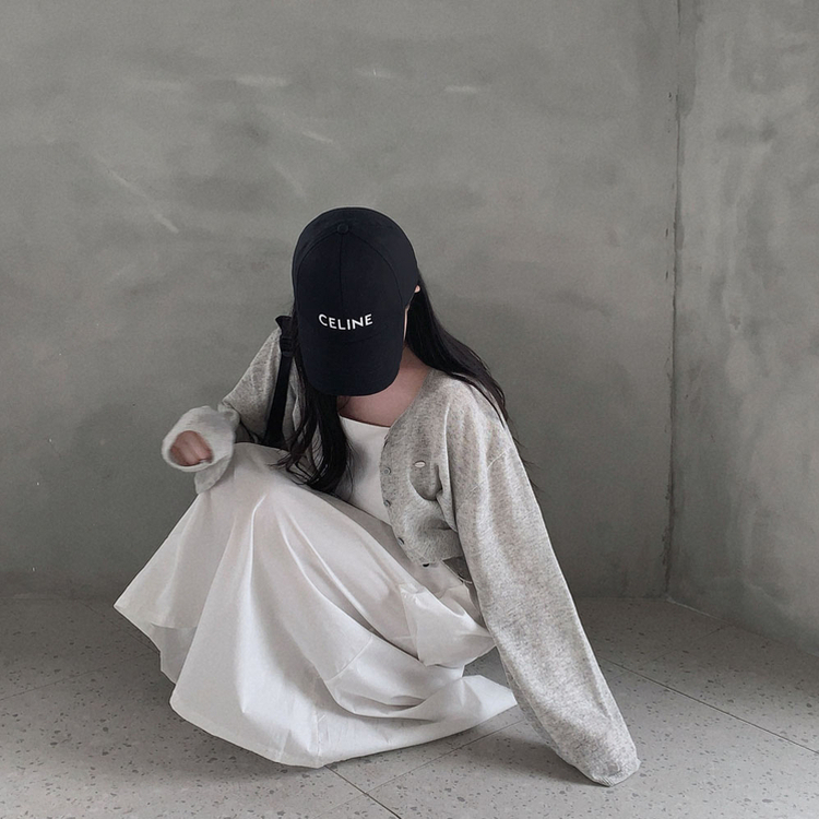 가볍고 시원한쿨썸머 린넨 팬던트 아방핏 크롭 가디건 연그레이