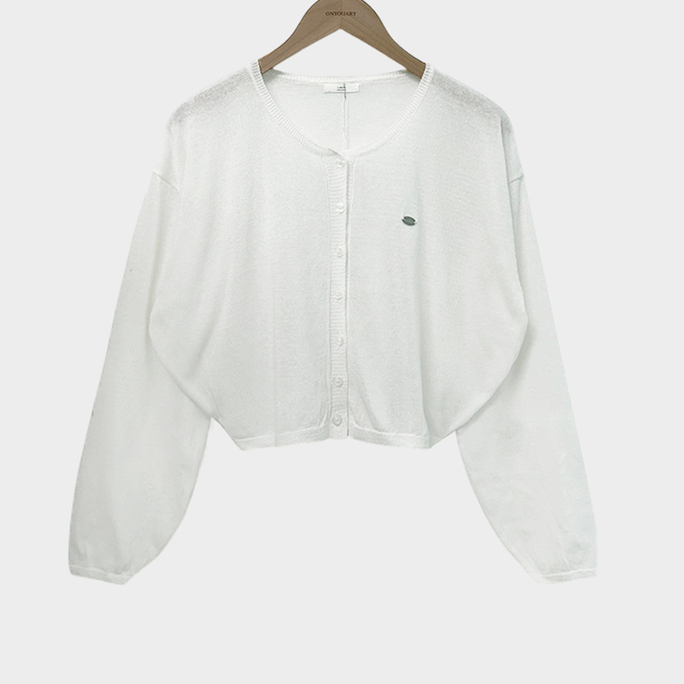 가볍고 시원한쿨썸머 린넨 팬던트 아방핏 크롭 가디건