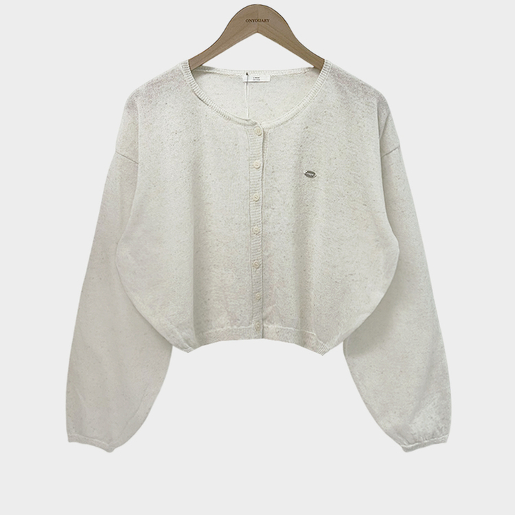 가볍고 시원한쿨썸머 린넨 팬던트 아방핏 크롭 가디건