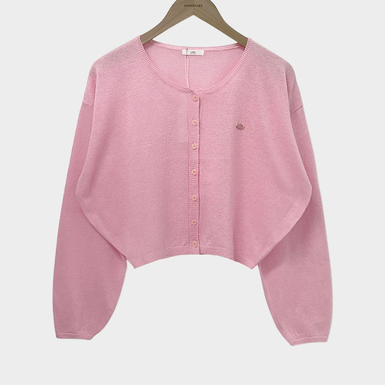 가볍고 시원한쿨썸머 린넨 팬던트 아방핏 크롭 가디건