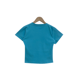 半袖Tシャツ バイカラーレタリングセミクロップ半袖Tシャツ