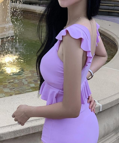 モノキニ フリルモノキニ PURPLE