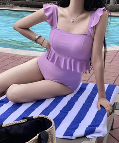 モノキニ フリルモノキニ PURPLE