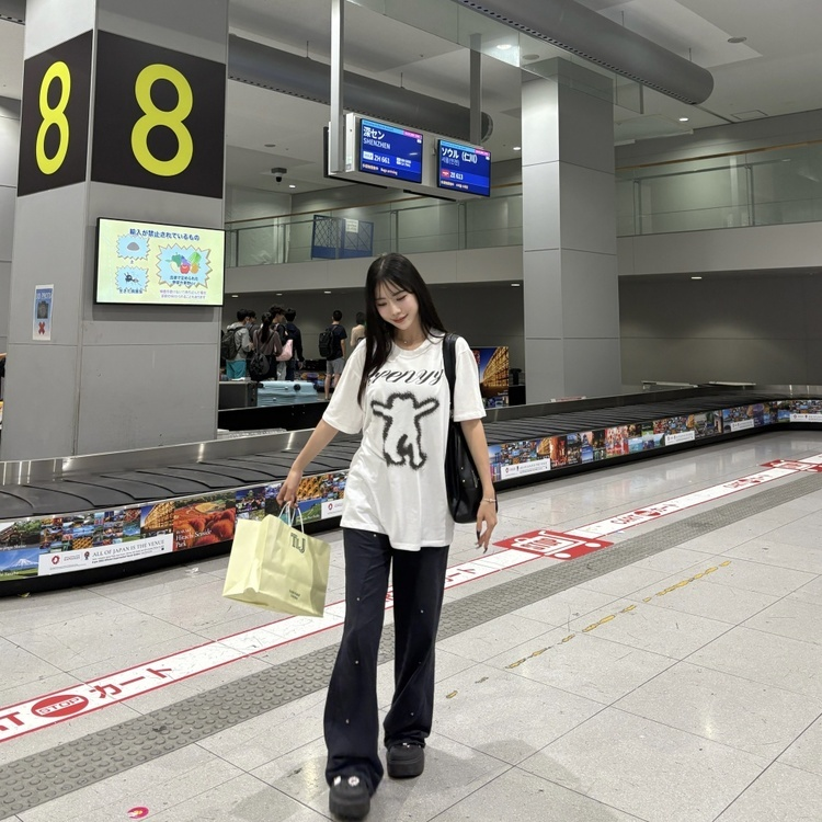 바잉투 절개 데님 팬츠 딥블루