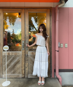レースロングスカート IVORY