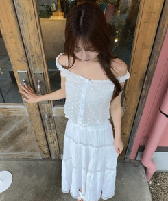 レースロングスカート IVORY