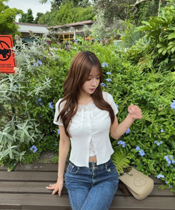 半袖Tシャツ レースレイヤードクロップカーディガン WHITE