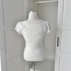 半袖Tシャツ レースリボンパフ半袖Tシャツ
