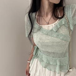 半袖Tシャツ ホルターレイヤード半袖Tシャツ(6color) MINT