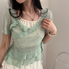 半袖Tシャツ ホルターレイヤード半袖Tシャツ(6color) MINT