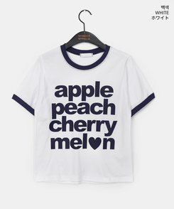 半袖Tシャツ レタリングリンガー半袖Tシャツ