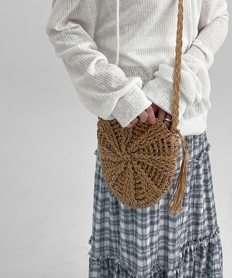 ラタンクロスバッグ BROWN
