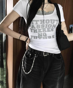 半袖Tシャツ フューチャーUネック半袖Tシャツ WHITE