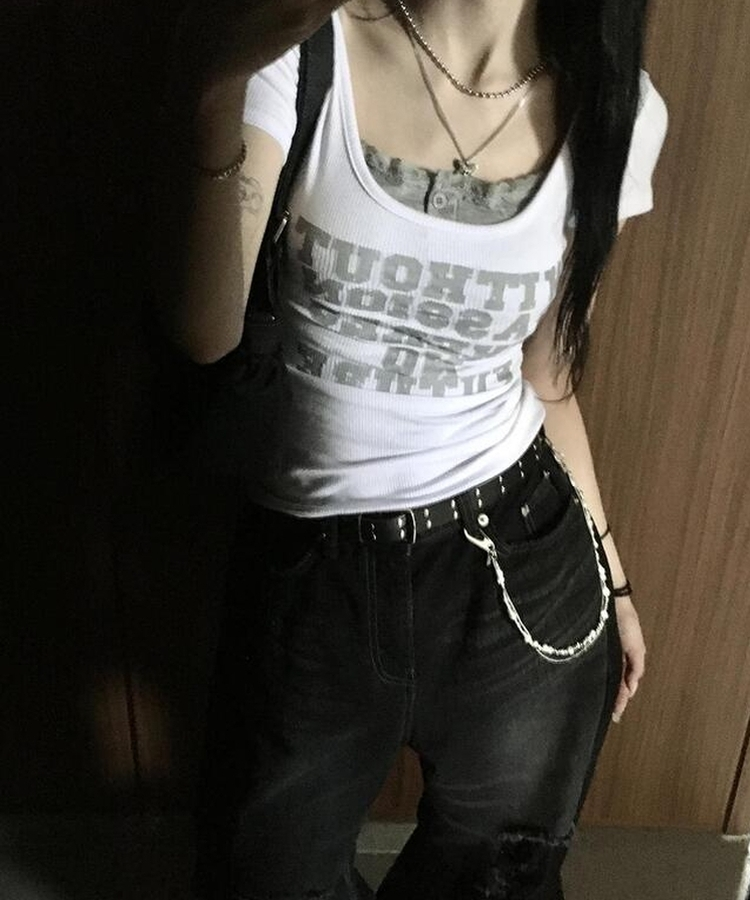 フューチャーUネック半袖Tシャツ WHITE