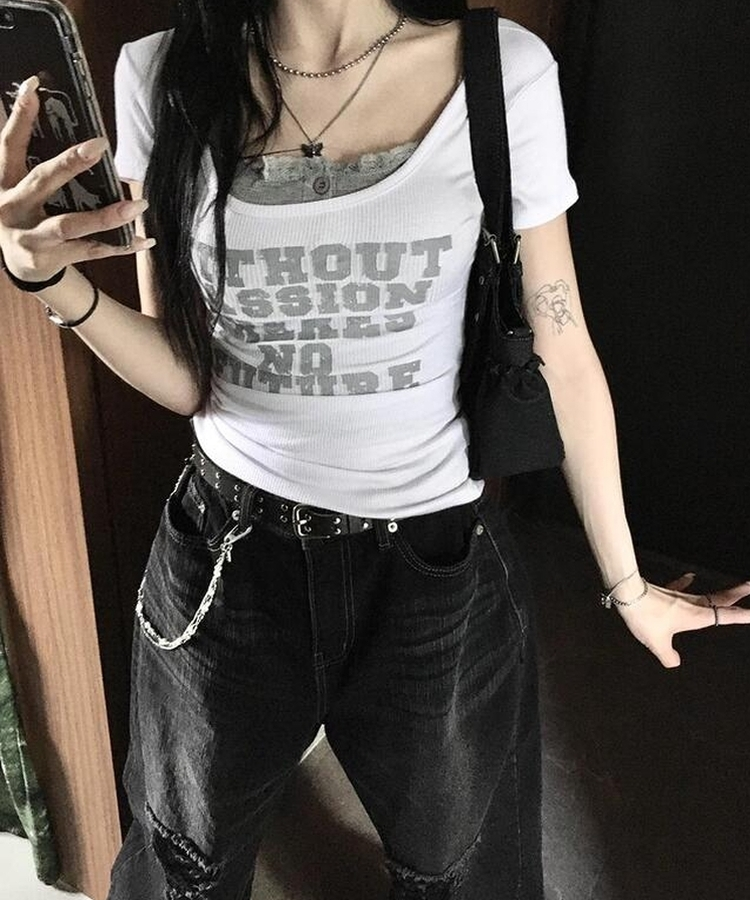 フューチャーUネック半袖Tシャツ WHITE