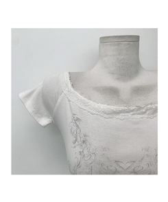 【マフラー付き】レース半袖Tシャツ