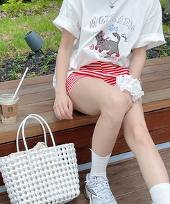 半袖Tシャツ ルーズキャット半袖Tシャツ IVORY