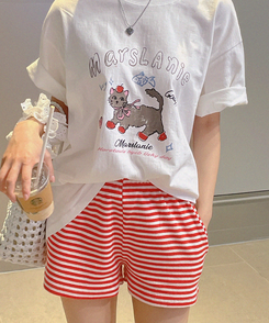 半袖Tシャツ ルーズキャット半袖Tシャツ IVORY