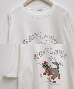 半袖Tシャツ ルーズキャット半袖Tシャツ