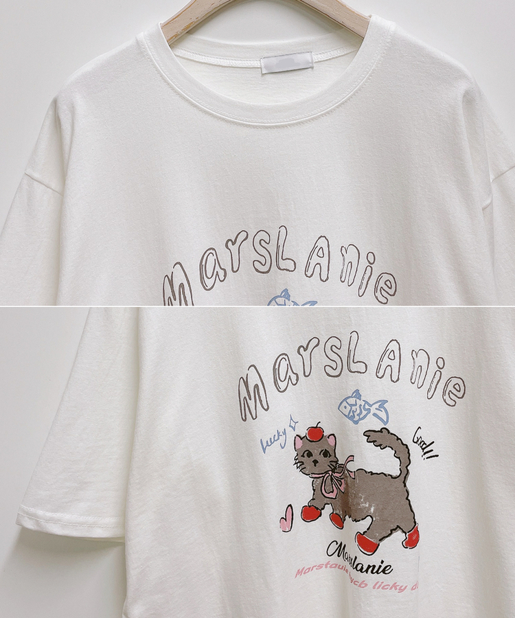 ルーズキャット半袖Tシャツ
