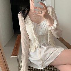 カーディガン フリルボレロカーディガン(8color) CREAM
