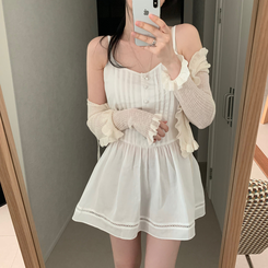 カーディガン フリルボレロカーディガン(8color) CREAM