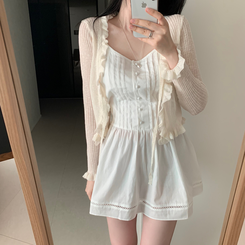 カーディガン フリルボレロカーディガン(8color) CREAM