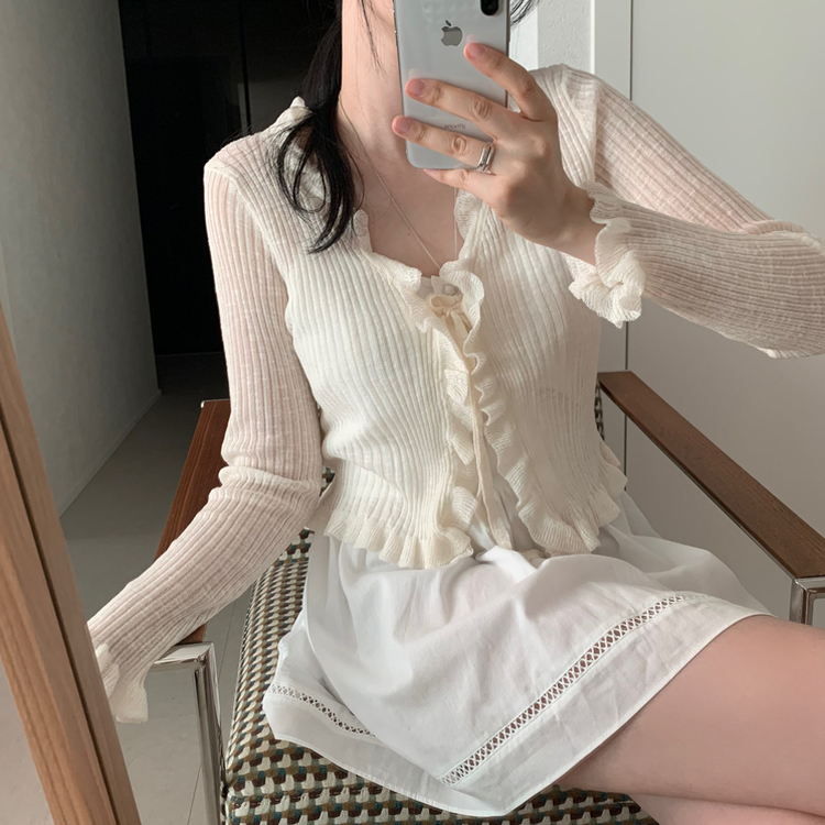 フリルボレロカーディガン(8color) CREAM