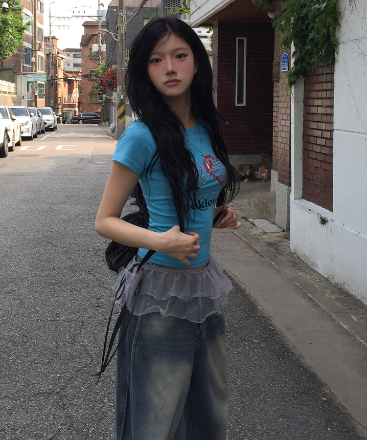 ラブサマー半袖Tシャツ BLUE