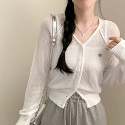 カーディガン サマーワッペンカーディガン(6color) IVORY