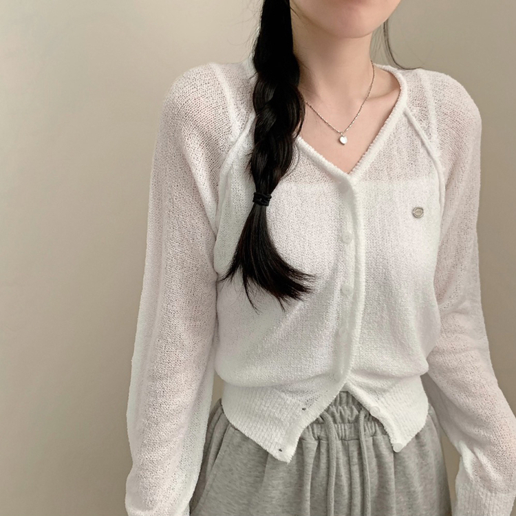 サマーワッペンカーディガン(6color) IVORY