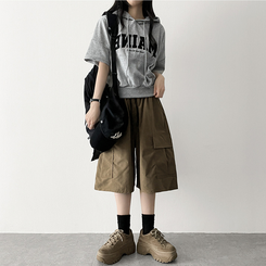 カーゴバンディングバミューダパンツ DEEP BEIGE