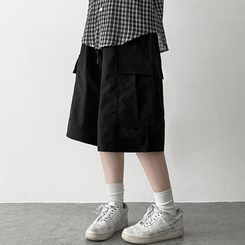 カーゴバンディングバミューダパンツ BLACK