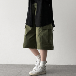 カーゴバンディングバミューダパンツ KHAKI