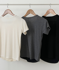 半袖Tシャツ ドットレイヤードカーディガン半袖Tシャツ