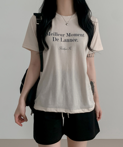 半袖Tシャツ モーメント半袖Tシャツ CREAM