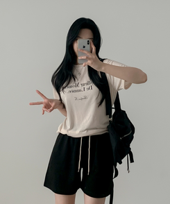 半袖Tシャツ モーメント半袖Tシャツ CREAM
